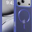 Magnetic for iPhone 17 Pro Max Case, [Anti-Slip] [Military-Grade Drop Protection] [Camera Protection] Skin-Friendly Slim Matte Shockproof Protective Case for iPhone 17 Pro Max, Cobalt Blue