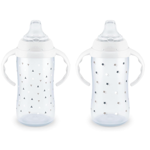 NUK Learner Cup 6+ Months Timeless Collection  Exclusive 10 Oz – BPA Free Spill Proof Sippy Cup 2 Count (Pack of 1)