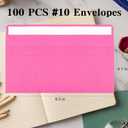 100 Pack Rose #10 Business Envelopes, Standard Envelopes Self Seal, 4 1/8 x 9 1/2 Inch Letter Size Business Mailing Envelopes for Checks Invoices Statements Baby Shower Wedding Birthday