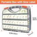 924Pcs Grade 8 Bolts and Nuts Assortment Kit, 1/4-20, 5/16-18, 3/8-16, 1/2-13 Heavy Duty Hex SAE Assorted Bolts Nuts and Washers Kit, Carbon Steel Machine Hardware Screw Sets with Case