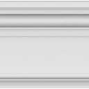 Ekena Millwork CRH07X59 59-Inch Bottom Width x 62 1/2-Inch Top Width x 7 1/4-Inch H x 1-Inch P Crosshead with Trim