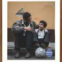 18x24 Picture Frames Walnut Solid Wood Vertical Horizontal Standing Display Photos 16x20 with Mat or 18x24 Without Mat Lovely Gift for Desk Tabletop Wall Mount Gallery Poster Frame H24