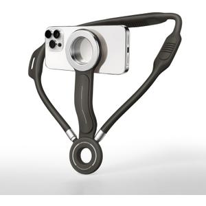Magnetic Neck Phone Holder for Recording, Neck Mount Phone Holder for POV/Vlog/Video Content Creator/Ktichen, Hands Free Around Neck Mount for iPhone 17 16 15 14 13 12 Android Cell Phones