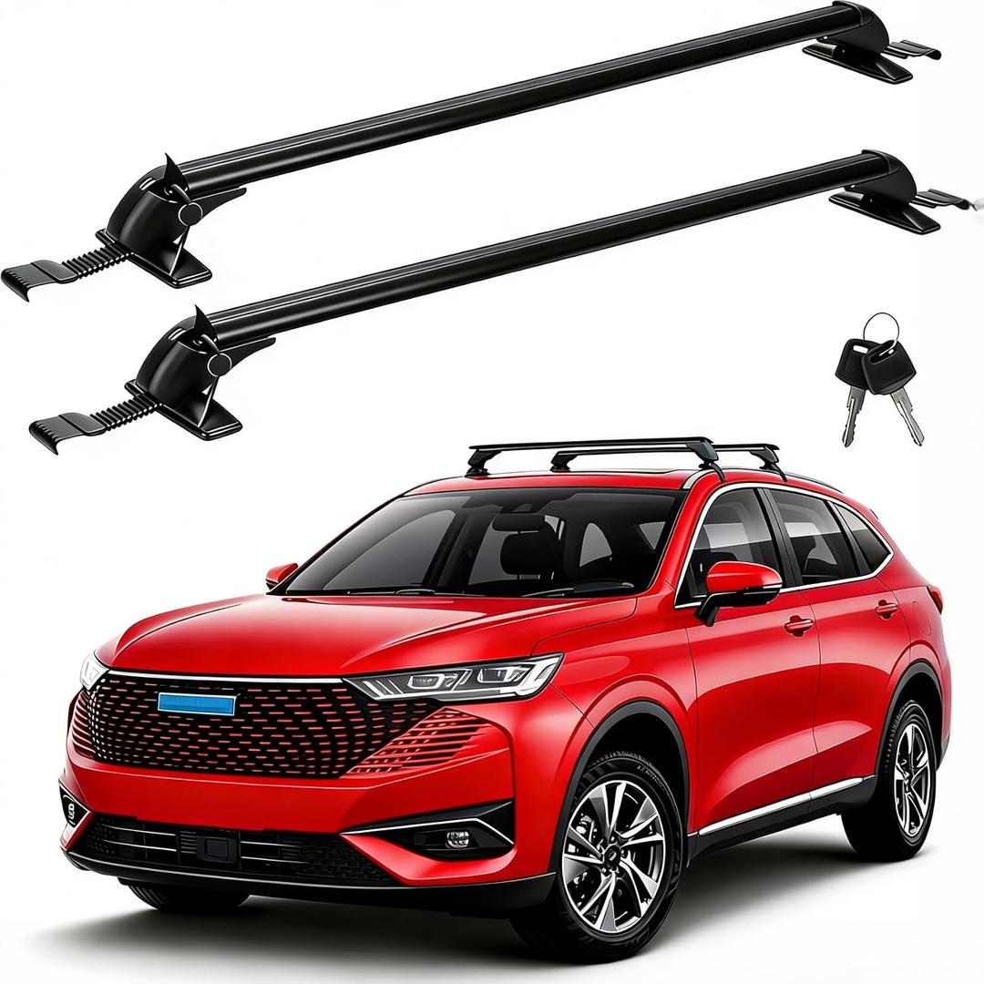 Universal Car Roof Rack, 42.91in-44.88in Adjustable Roof Rack Cross Bars for Canoe, Kayak, Bike, and Luggage 165lbs Load Capacity, Roof Rails with Theft Lock for Bare Roof Cars