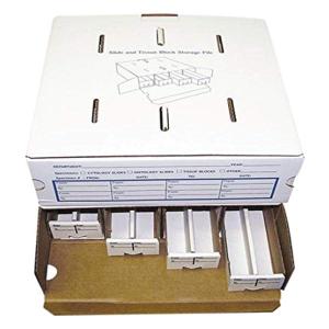 Azer Scientific-ES040 Microscope Slide Cardboard Stackable Storage File, 4 Drawers, 10/case