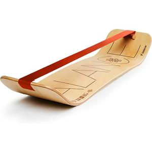 SCWHTHR Balance Board for Adults & Kids - Slackline Workout Equipment Home Gym Training - Wooden Wobble Board Balance Trainer - Standing Desk Exercise - Yoga, Agility, Pilates, Core, Snowboard