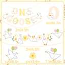 3 x SUNBEAUTY Goose Theme Banner - Goose Baby Shower Garland,One Goose Birthday, First Birthday, Farm Animal Themed Party Decorations