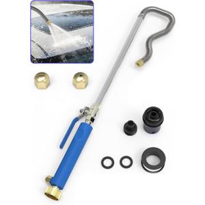 Jet Nozzle High Pressure Power Washer Wand for Garden Hose,Hydro Jet Water Hose Nozzle with 2 Interchangeable Quick Connectors for Car Wash Gutter Patio Window Pet Shower Outdoor Cleaning (9)