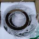 Deckrico Crystal Chandelier Modern LED 5-Rings Light Fixtures Flush Mount Stainless Steel Pendant Ceiling Lamp for Living Room Bedroom Restaurant Porch Dining Room (Cool White)