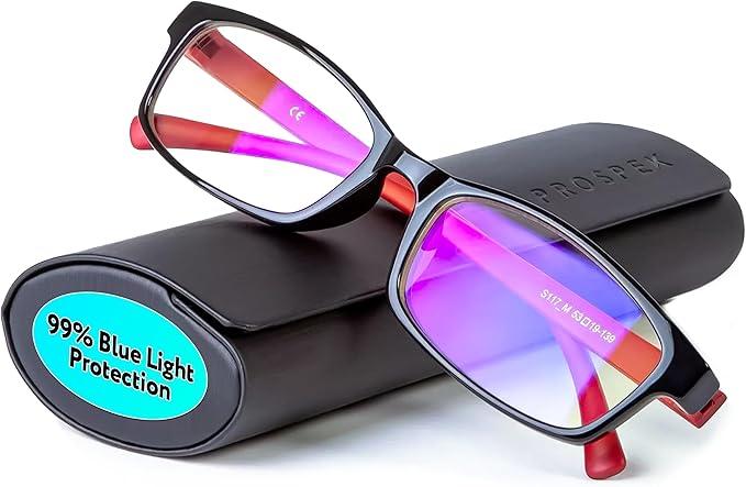 Blue Light Glasses Reading for Men and Women, For Computer Use, Blue Light Protection, Clear Lens +1.0 Diopters