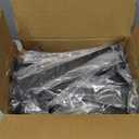 MUZIK 6PCS Slatwall Shelf Brackets, 12" Black Metal, Heavy Duty, Wall Mount, Set of 6