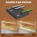 Seinloes 2Pack Expandable Pull Out Cabinet Organizer 21"Deep with Raising Pad for Framed Cabinets, Upgrade 3 Slide Rails Slide Out Drawers, Roll Out Shelves Adhesive,Adjustable Width 12.05"-20.4"Black