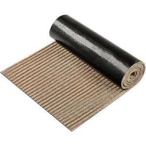 Nuanchu Large Semi Finished Outdoor Mat 16 x 79 Inch Narrow Door Mat Non Slip Boot Rugs Waterproof Carpet Roll for Bathroom Entryway Indoor Outdoor(Khaki,1 Roll)