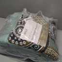 LEAONME 3-Piece Full Queen Size Olive Green Quilt Set Lightweight Oversized Bedspread 90''x98'' Soft Microfiber Floral Coverlet Luxurious Warm Bed Cover for All Seasons (1 Quilt, 2 Pillow Shams)