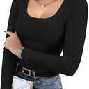 IN'VOLAND Womens Plus Size Long Sleeve Neck Basic Tee Tops Loose Fit Fall Outfits for Women 18W