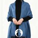 FURTALK Shawl Wraps for Women Evening Dresses Blanket Scarves Fashion Scarf Wedding Bridesmaid Gifts (One Size, Cobalt Bluedenim Blu)