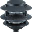 Generation Lighting 9226-12 Single Light Outdoor Path Fixture with Clear Glass, Black, 1-Light, cETL Listed, Safety Rated for Wet Locations - Outdoor Path Light, Aluminum Construction