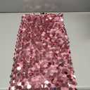 Pufogu 12 "x 108" Sequin Table Runner, Pink Glitter Premium Big Sequin Table Runner, Rectangle Table Runners for Halloween, Christmas, Wedding Party, Birthday Party, Banquet Decor (1 Pack).