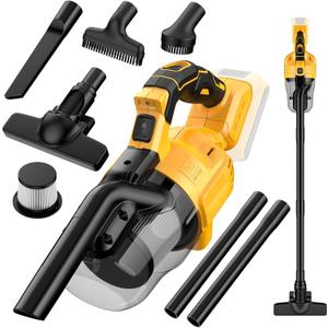 Cordless Vacuum Cleaner for Dewalt 20V Battery,100 AW Handheld Vacuum Cleaner with Washable HEPA Filter,55CFM Portable Shop Vacuum for Car/Pet Hair/Carpets/Hard Floors(No Battery)