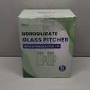 Netany 2 Pack 2 Liters/68 oz Square Glass Pitcher with Lid and Handle for Fridge, Iced Tea and Coffee Carafe Beverage Serveware, Heat Resistant Borosilicate Water Jug for Hot/Cold Drinks and Milk