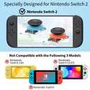 LONANDY Joycon Joystick Replacement for Nintendo Switch 2, Upgrade Anti-Drift Switch 2 Joysticks Analog Thumbsticks Joy-Con 2 Repair Tool kit with Screwdrivers, Thumb Grip Caps, 2 Pack