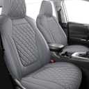 MIROZO Seat Covers for Rav4,Waterproof Seat Covers Leather Car Seat Protector Compatible with 2019 2020 2021 2022 2023 2024 2025 Toyota RAV4 Hybrid LE XLE Limited (Gray,Non XSE&2022-2025 SE Hybrid)