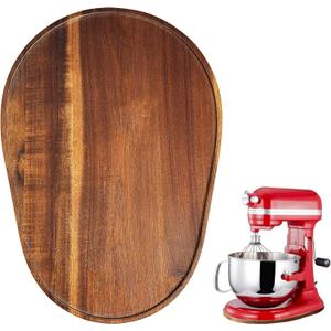 Acacia Wood Mixer Slider Mat for Kitchen Aid 5-8 Qt Tilt-Head Stand Mixer Kitchen Appliance Slider Tray Countertop Storage Attachments