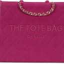Chinllo Tote Bag for Women Top Handle Satchel Purse and Handbags with Shoulder Strap (Medium 14 IN, Fuchsia-suede)