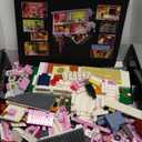 Pink Palace Apartment Building Set with Lights, 1349PCS Halloween Haunted House Blocks Compatible with Lego, Christmas Birthday Gifts for Kids & Collectors Aged 8+