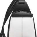 Calvin Klein Women's Myra Backpack for Women  Vegan Leather Convertible Sling Backpack, 2 Pockets, Cherub White/Black, One Size