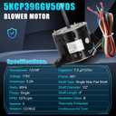 5KCP39GGV567DS Furnace Blower Motor 1/3 HP 115V 1075 RPM Replacement for Genteq 5KCP39HGP968BS 5KCP39JGV218AS HC41TE113, Include 7.5 uF/370V Capacitor