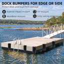 4 x Boat Dock Bumpers,Dock Bumpers Fenders Marine-Grade Straight Edge & Side | Dock Fender Guards,Boat Dock Bumpers Inflatable Vertical Dock Protection, UV-Resistant, Includes Mounting Hardware