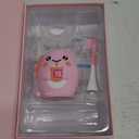 Kids U Shaped Electric Toothbrush with 4 Brush Heads, Sonic Toothbrush Kids with 5 Modes, Cartoon Dinosaur 360-Degree Cleaning IPX7 Waterproof Design (2-6 Age (Pink))