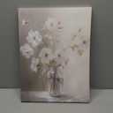 Daktenn Floral Canvas Wall Art - Bathroom Wall Decor, Modern Wall Decorations, 12 x 16 (White Flower Wrapped Canvas)
