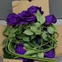 50pcs Purple Roses Artificial Flowers Bulk,Fake Roses Silk Flower with Stems Realistic Flowers for Wedding Centerpiece Home Party Decor