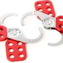 WUWEOT 8 Pack Lockout Tagout Hasp, Tamper-Proof Padlock Hasp, Stainless Steel Lock Out Tag Out Hasp, Impact-Resistant Loto Hasp with Extended Jaw (1.5 Inches)