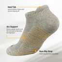 Ankle Athletic Running Sports Low Cut Socks Wicking Arch Support Tab Socks for Men and Women 6 Pairs (Gray, S)