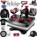 AKEYDIY Professional 8 in 1 Heat Press Machine Sublimation Machine 12" X 15" Shirt Press Machine 360 Swing Away - Industrial-Quality Digital Sublimation Heat Press Machine for T Shirt Mug Hat Plate