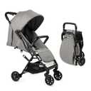 Lightweight Travel Stroller for Baby & Toddlers - Easy Fold & Compact Stroller with Canopy, Storage Basket, Multi-Position Recline & Convenient One-Hand Fold (Grey)