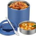 40oz Insulated Food Jar-Say Goodbye to Spills&Cold Meals|QuickLift Airtight Leak-Proof Lid Thermo for Hot Food, Wide Mouth Soup Thermos Lunch Box Container Adults|Stainless Steel with Folding Spoon