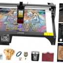 JJOVCE Laser Engraver Machine, 12W Precisely Laser Engraving Cutting Machine, CNC Machine for Wood and Metal, Acrylic, Glass,Leather, Jewelry, etc.
