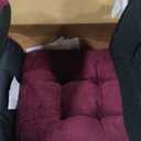 Basic Beyond Chair Cushions for Dining Chairs, Non-Slip Chair Pads, Thick Seat Cushions for Dining Room Chairs, Kitchen Chair Cushions Set of 4, 17" x 17" x 4", Burgundy