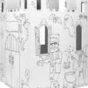 Easy Playhouse Cardboard Haunted Castle - Kids Fort and Art & Craft House, 32inchesX32inchesX43.5inches