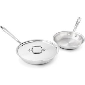 All-Clad D3 Stainless Steel 2-Piece Fry Pan Set, Made in the USA