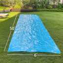 Slip and Slide 50ft X 6ft Heavy Duty with 2 Bodyboards, Thicker Lawn Water Slide, Tear-Resistant Design, Easy to Set-Up, Backyard Summer Outdoor Water Play for Adults and Teens, 2025New