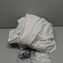 Beige White Pinch Pleated Linen Curtains 96 Inches Long 60 Inch Width Linen Blend Light Filtering Window Curtains 96 Inch for Living Room Bedroom Patio Pinch Pleat Drapes Hooks Rings 1 Panel 60Wx96L