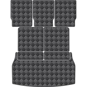 Cargo Mat for 2020-2024 2025 2026 Lincoln Aviator 7 Seats Trunk Mat & 2ND+3RD Row Rear Backrest Mat, All Weather Rear Cargo Liner Back Seat Cover Protector