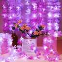 Hawaiian Leis Light Up LED Flower Set for Luau Party 12 Pieces Tropical Flower Ribbon Lei Necklace for Summer Beach Pool Graduation Dance Party Favor Decoration.