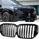 G05 Grill, Front Kidney Grille Compatible with 2024-IN BMW X5 G05 Single Slat Gloss Black Grill