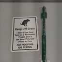 SmartSign "Keep Off Grass" Funny Dog Poop Sign for Lawn | 21 Tall Stake & Sign Kit (10"x7" Aluminum Sign with 18" Stake)